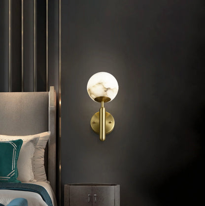 Luxury Alabaster Orbis Wall Lamp - Nuvé