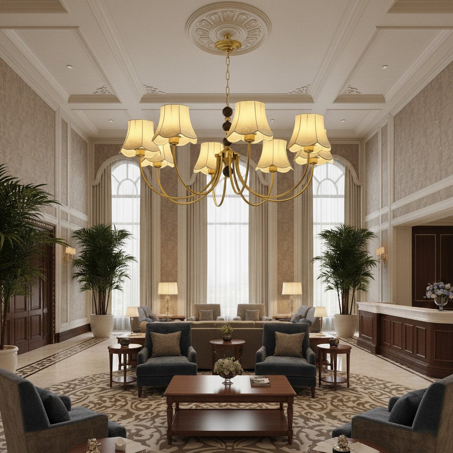 Orchid Fabric Chandelier - Nuvé