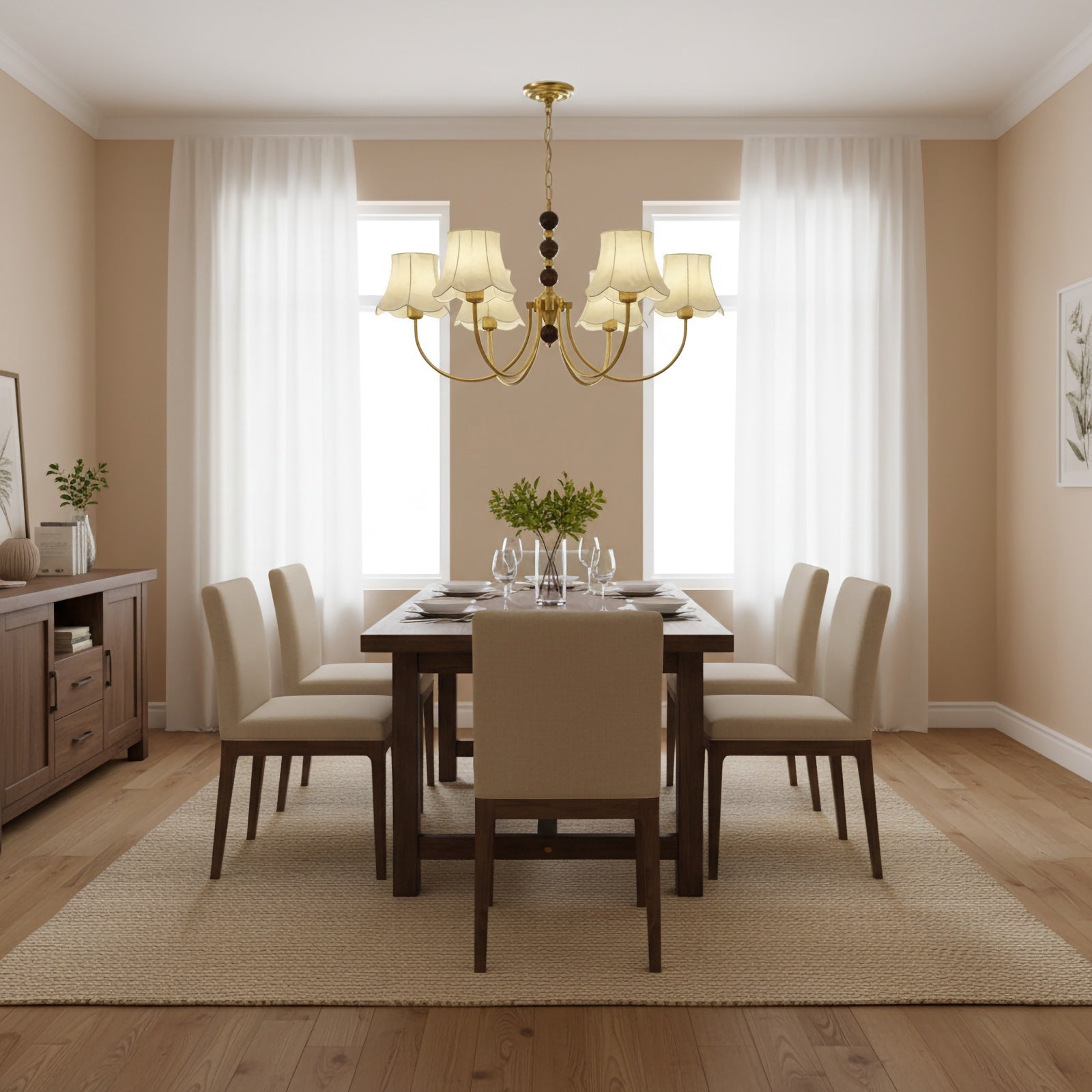 Orchid Fabric Chandelier - Nuvé