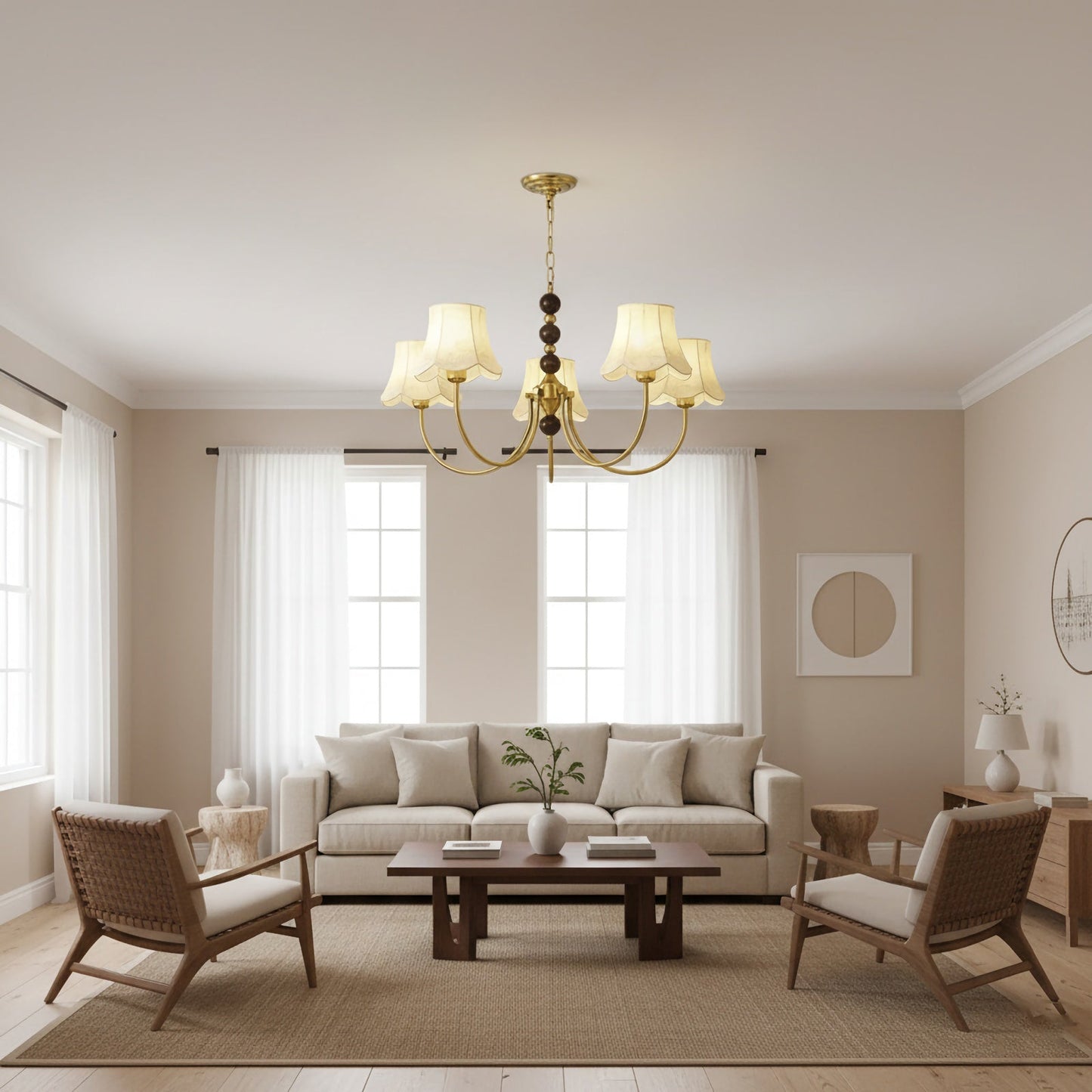 Orchid Fabric Chandelier - Nuvé