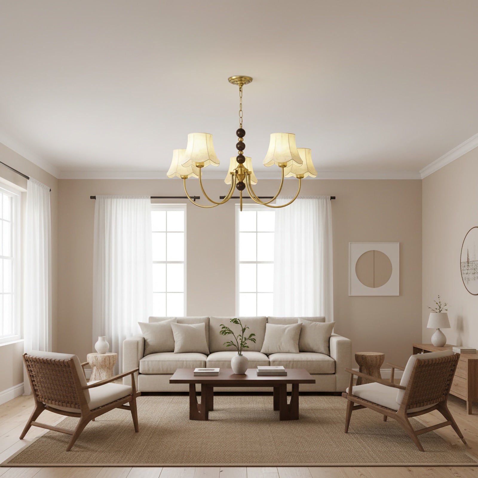 Orchid Fabric Chandelier - Nuvé