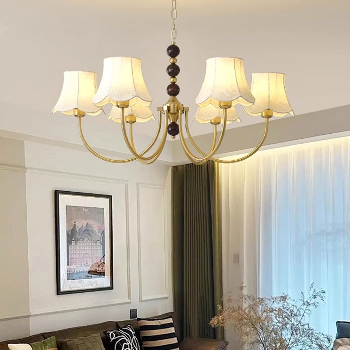 Orchid Fabric Chandelier - Nuvé