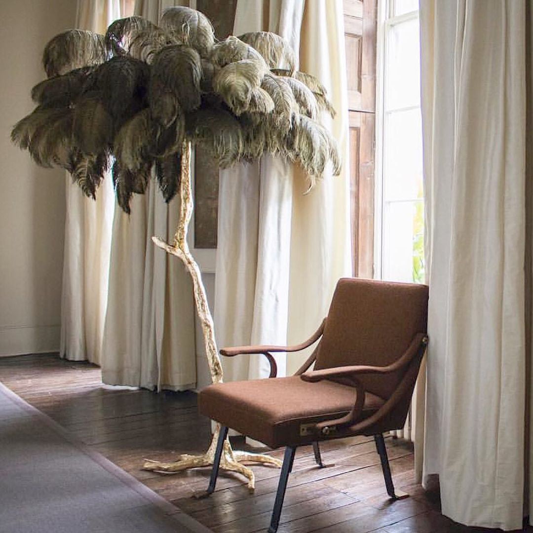 Ostrich Feather Floor Lamp - Nuvé
