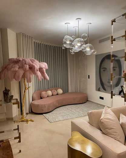 Ostrich Feather Floor Lamp - Nuvé