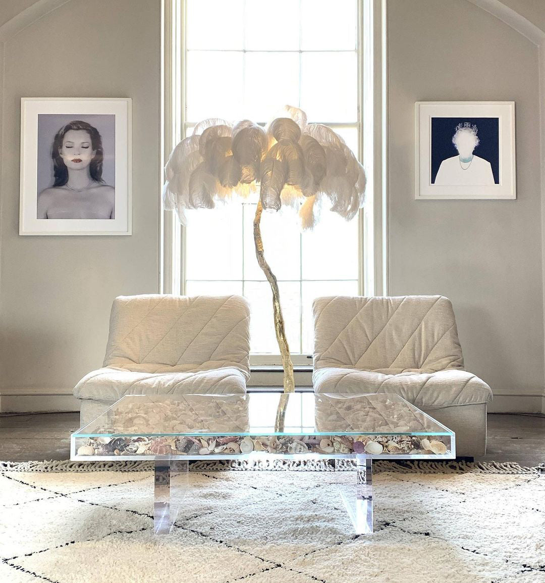Ostrich Feather Floor Lamp - Nuvé