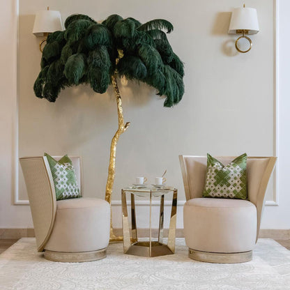 Ostrich Feather Floor Lamp - Nuvé