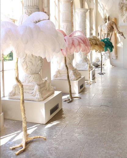 Ostrich Feather Floor Lamp - Nuvé
