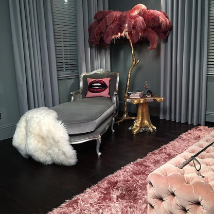 Ostrich Feather Floor Lamp - Nuvé