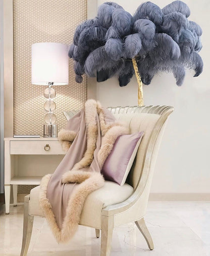 Ostrich Feather Floor Lamp - Nuvé