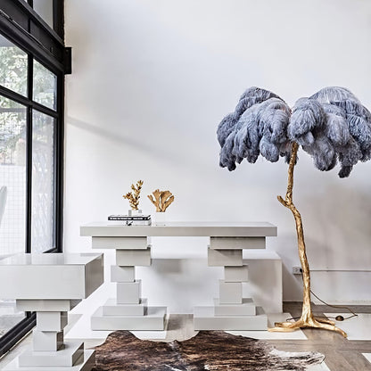 Ostrich Feather Floor Lamp - Nuvé