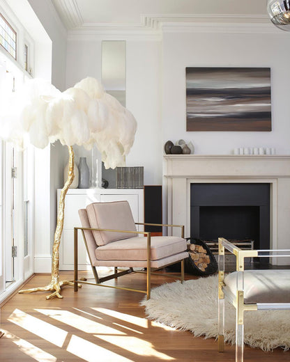 Ostrich Feather Floor Lamp - Nuvé
