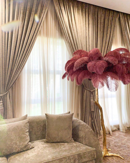 Ostrich Feather Floor Lamp - Nuvé