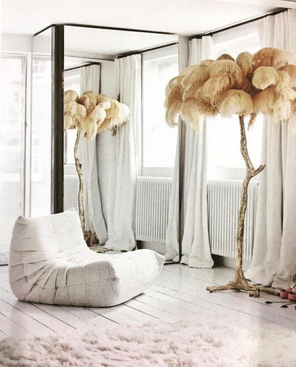 Ostrich Feather Floor Lamp - Nuvé