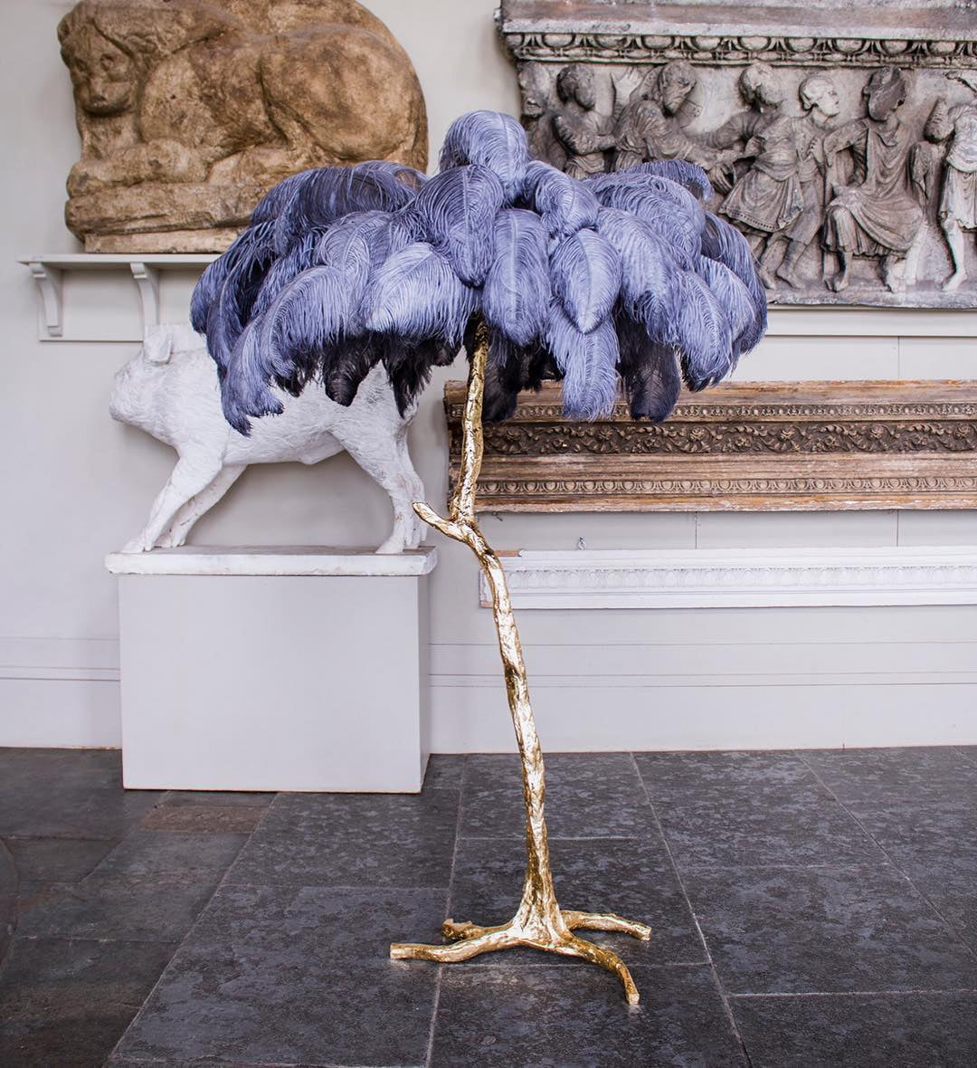 Ostrich Feather Floor Lamp - Nuvé