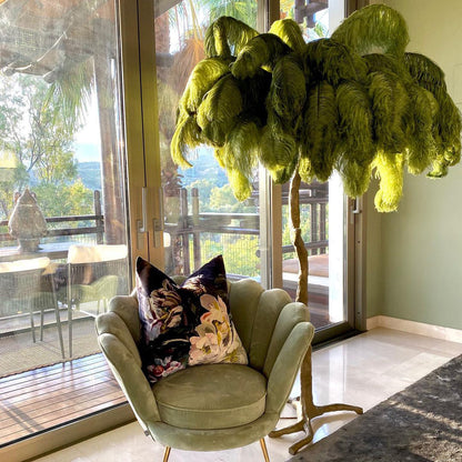Ostrich Feather Floor Lamp - Nuvé