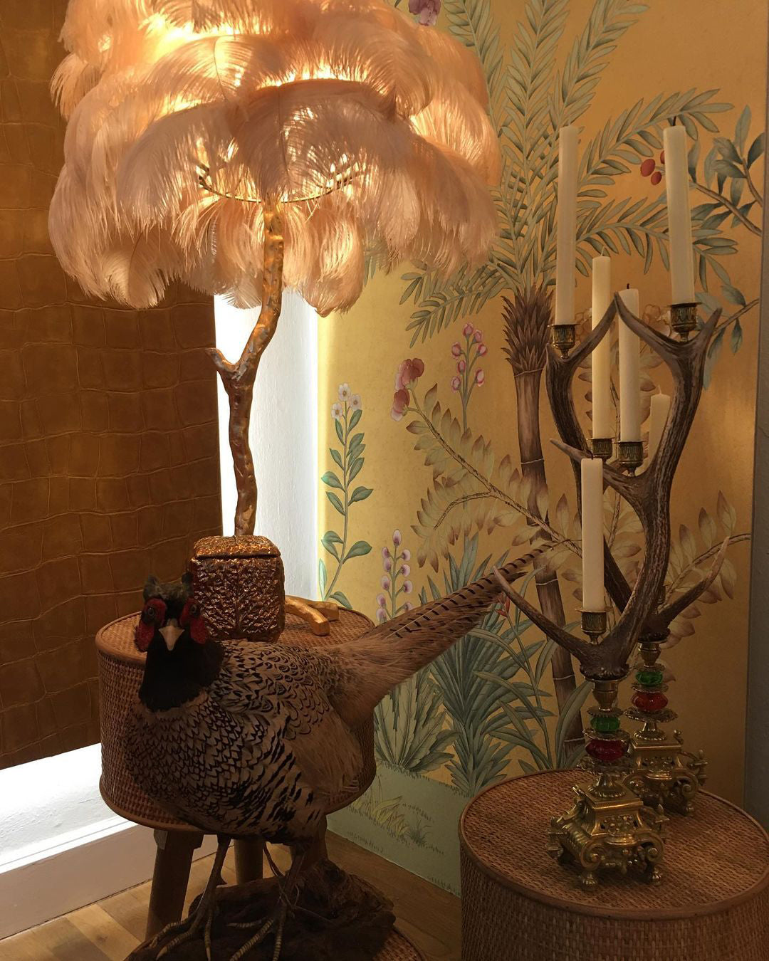 Ostrich Feather Floor Lamp - Nuvé