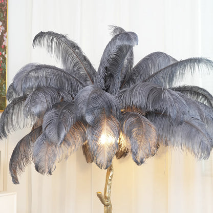 Ostrich Feather Floor Lamp - Nuvé