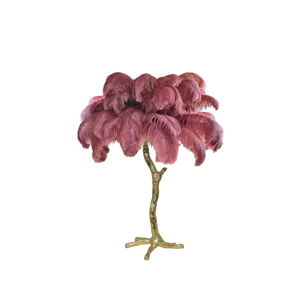 Ostrich Feather Table Lamp - Nuvé