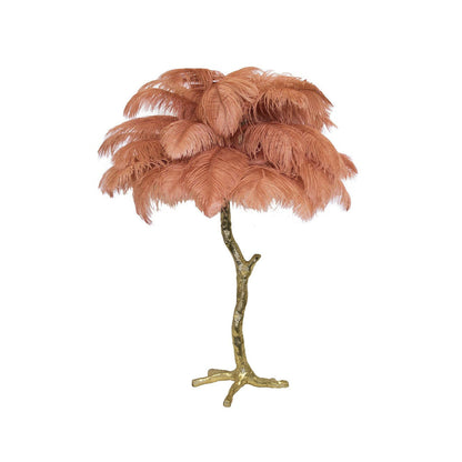 Ostrich Feather Table Lamp - Nuvé