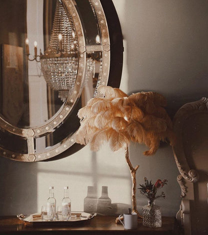 Ostrich Feather Table Lamp - Nuvé