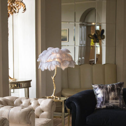 Ostrich Feather Table Lamp - Nuvé