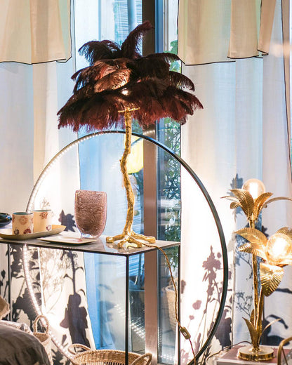 Ostrich Feather Table Lamp - Nuvé