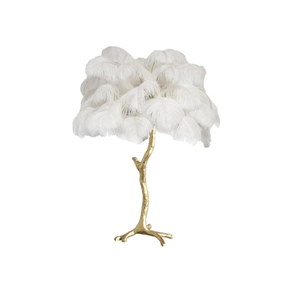 Ostrich Feather Table Lamp - Nuvé