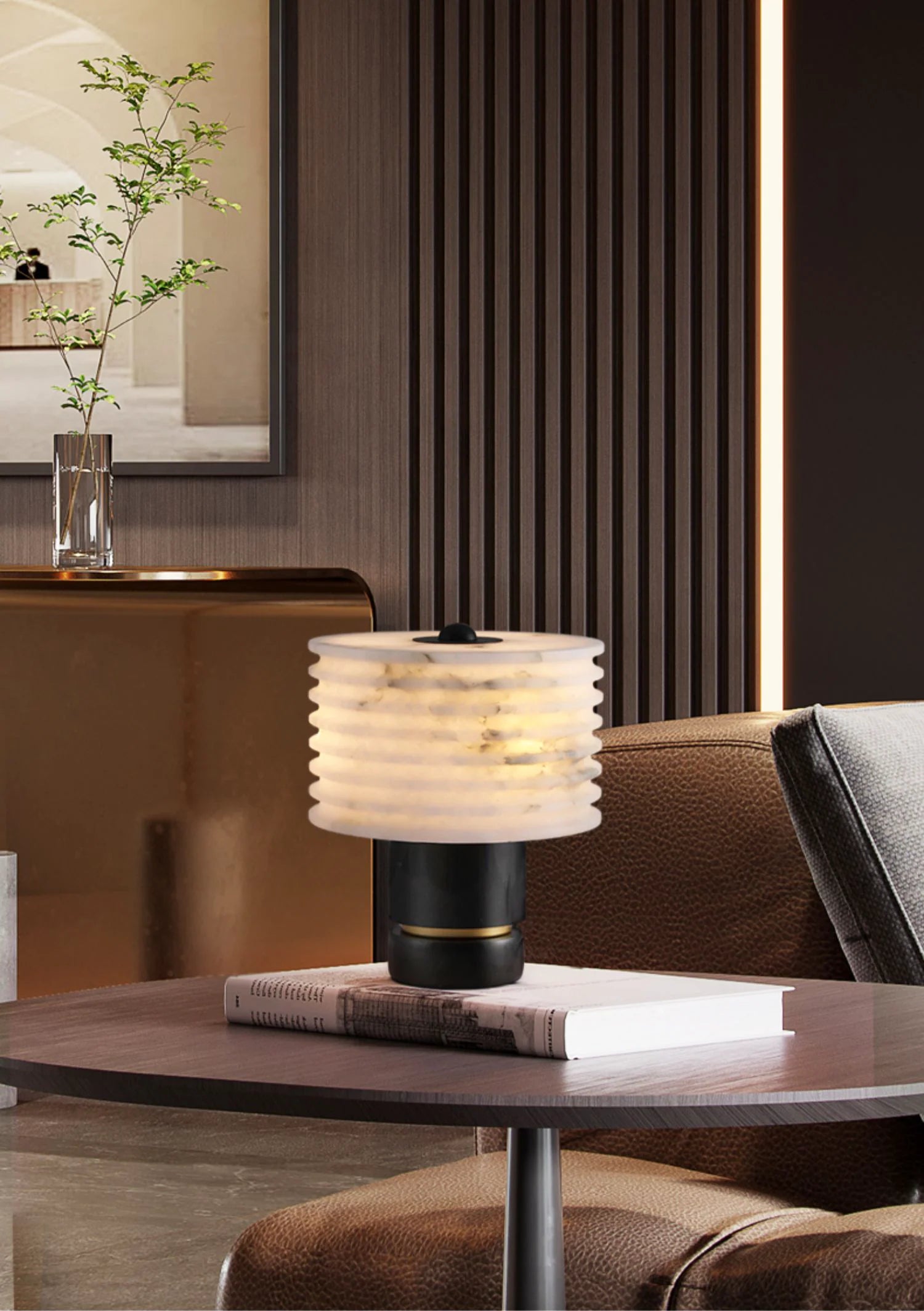 Outela Modern Alabaster Table Lamp - Nuvé