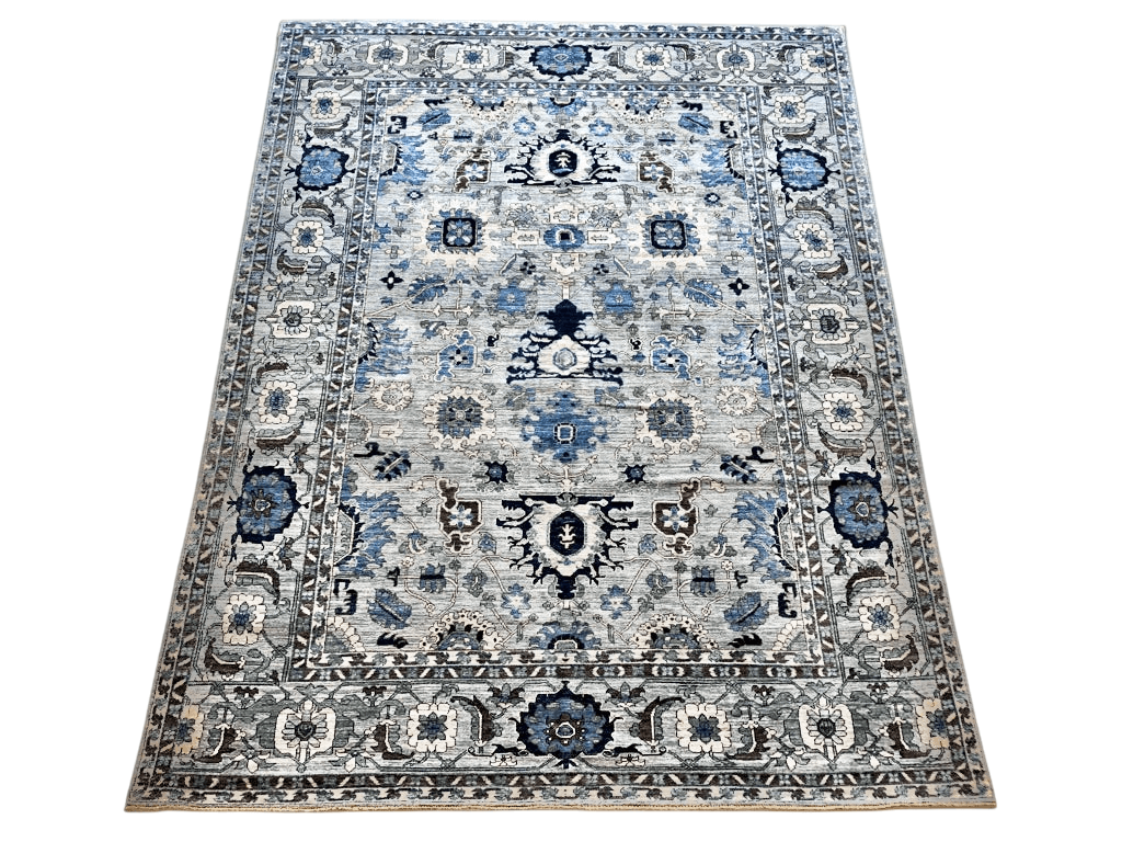 Afghan Serapi (7'10"x10'01") blues - Nuvé