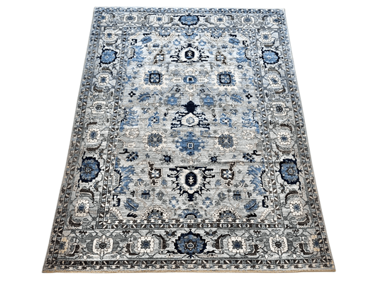 Afghan Serapi (7'10"x10'01") blues - Nuvé