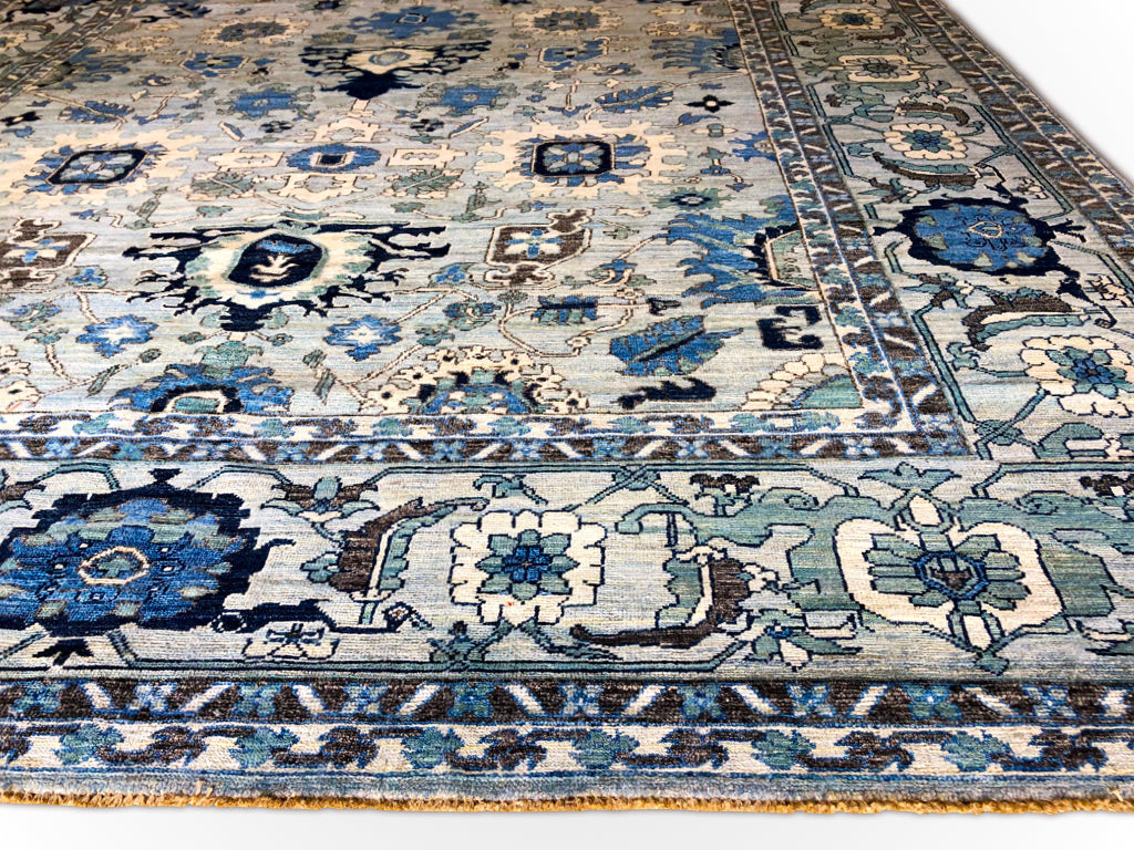 Afghan Serapi (7'10"x10'01") blues - Nuvé