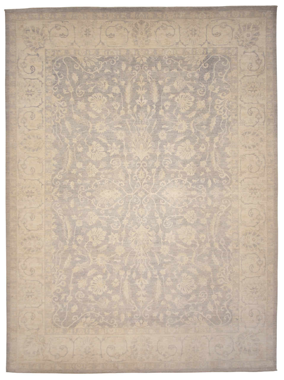 WhiteWash Chobi 10'00" x 13'05" lt.gry/ivo - Nuvé