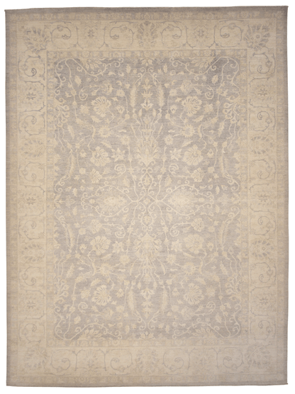 WhiteWash Chobi 10'00" x 13'05" lt.gry/ivo - Nuvé