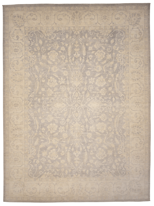 WhiteWash Chobi 10'00" x 13'05" lt.gry/ivo - Nuvé