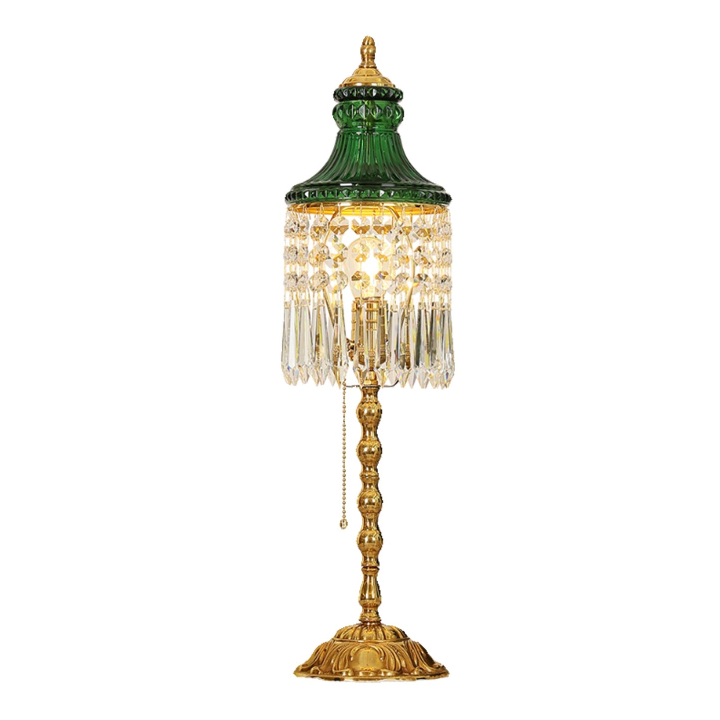 Peacock Green Crystal Table Lamp - Nuvé