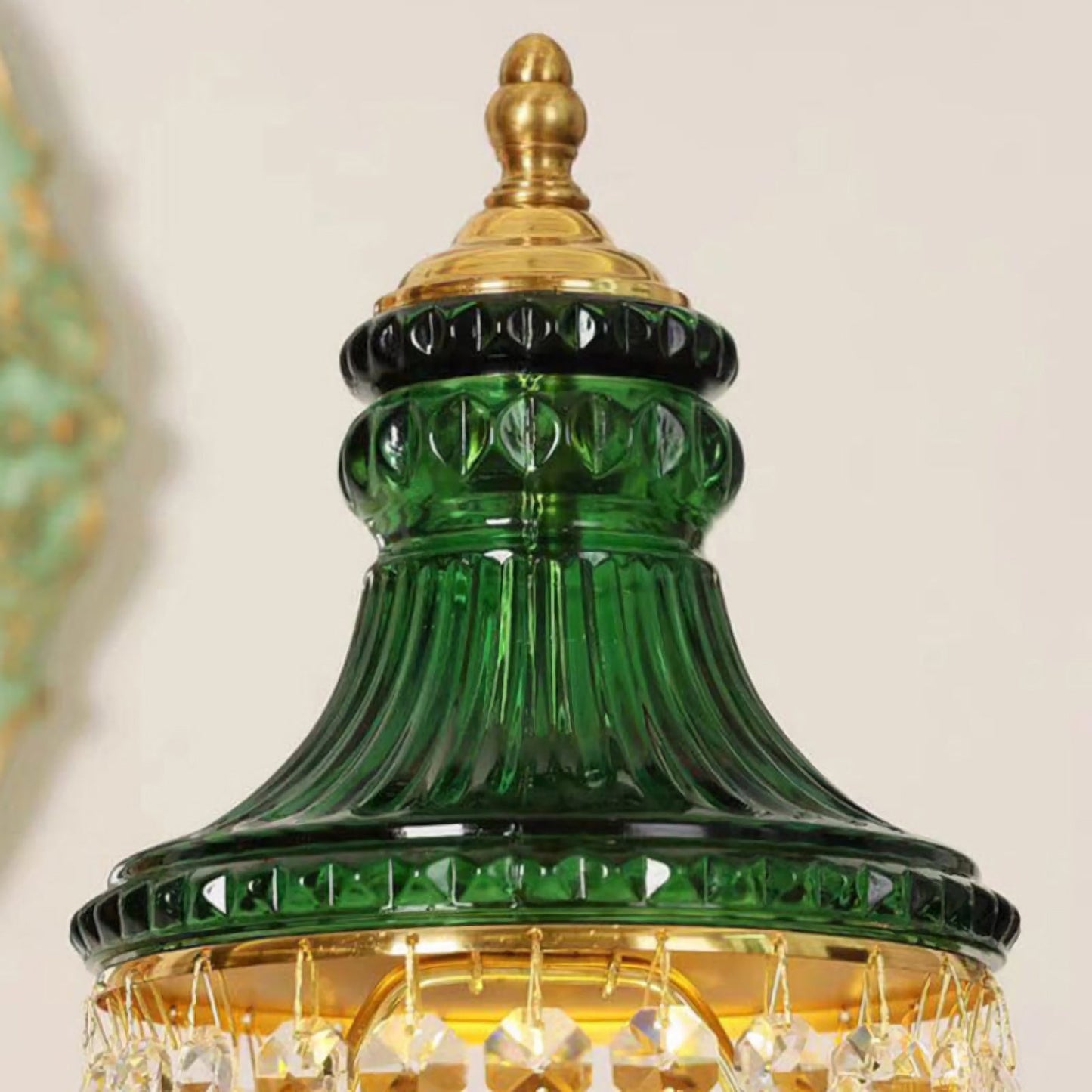 Peacock Green Crystal Table Lamp - Nuvé
