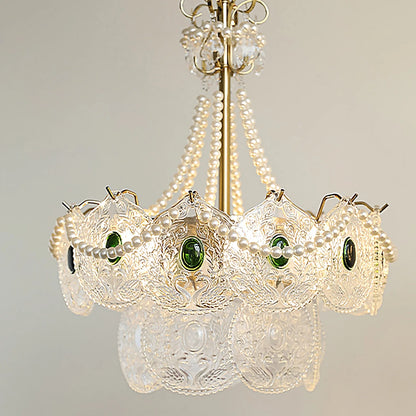 Emerald Art Glass Chandeliers
