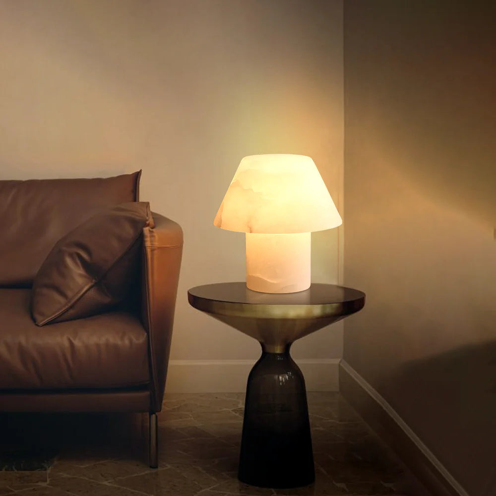 Alabaster Petra Stone House Table Lamp - Nuvé