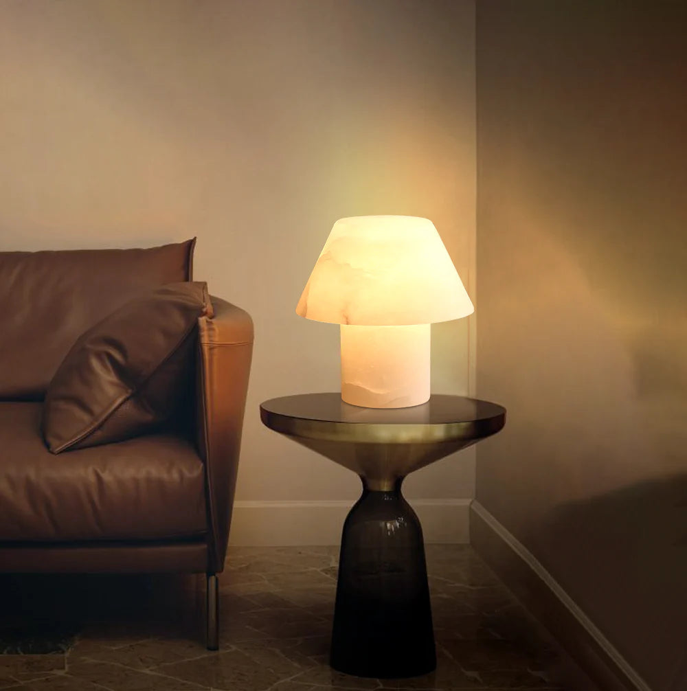 Alabaster Petra Stone House Table Lamp - Nuvé