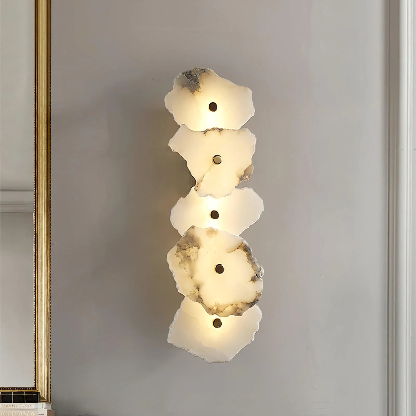 Korewolamp Petra wall lamp with sleek, modern design and soft lighting, mounted on a wall for ambient home or office illumination.