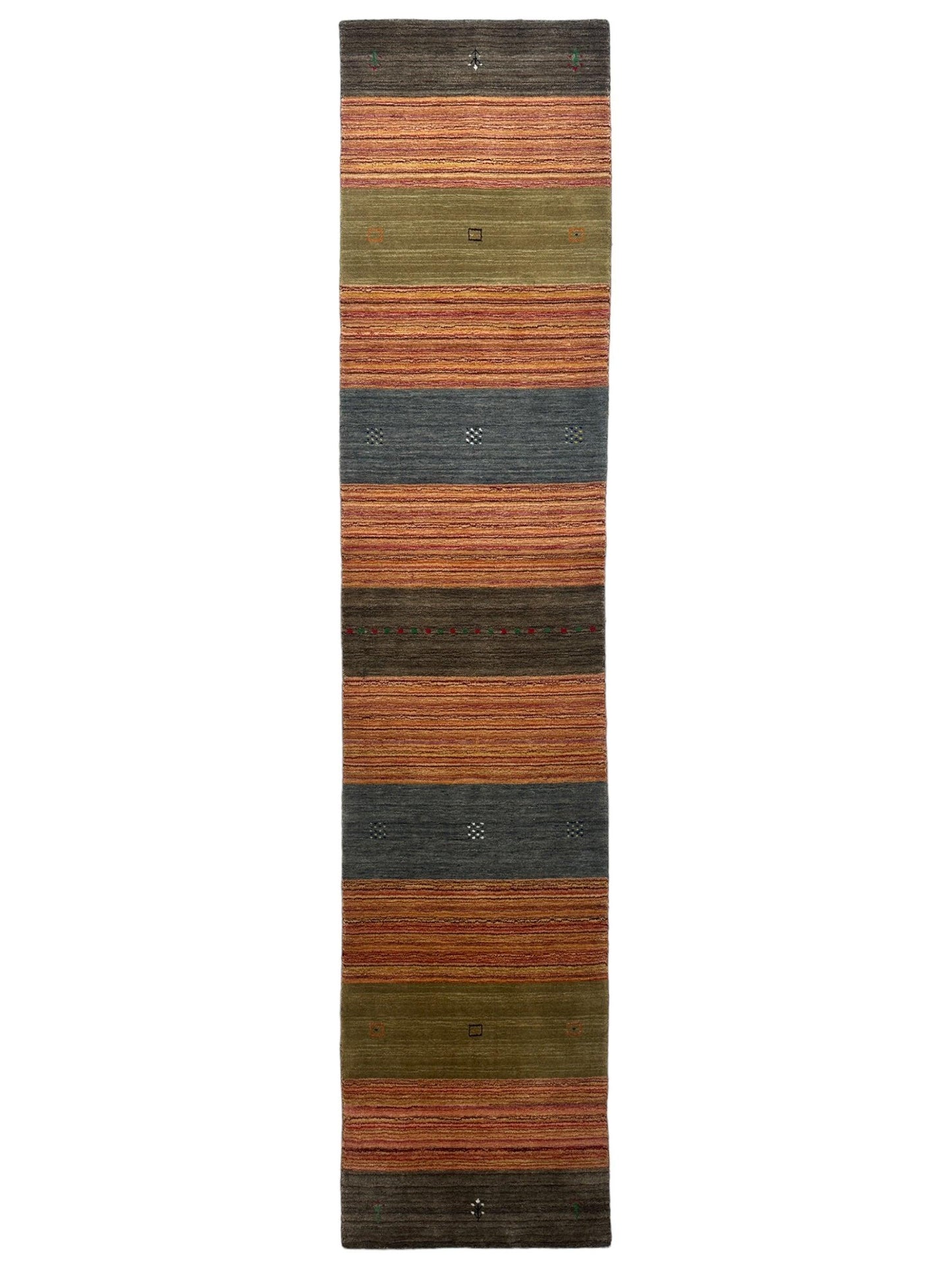 Hand-loomed Indo-Gabbeh Runner Rug 2’7” x 11’4”