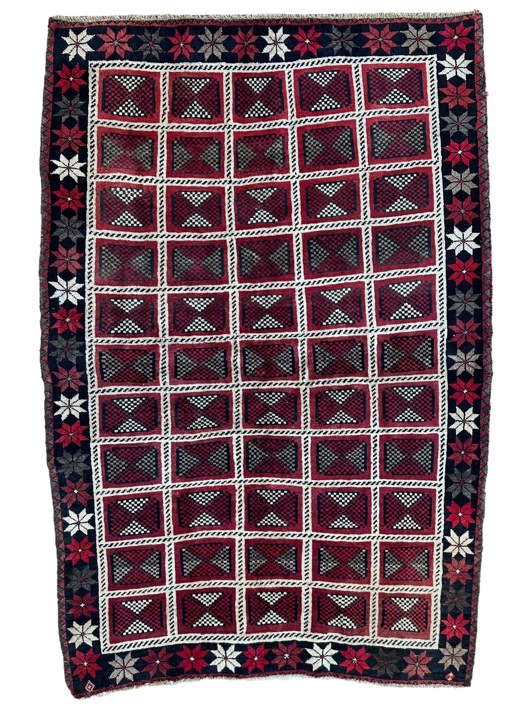 Hand-knotted Persian Tribal Khorramabad Wool Rug 4’3” x 6’10” - Nuvé