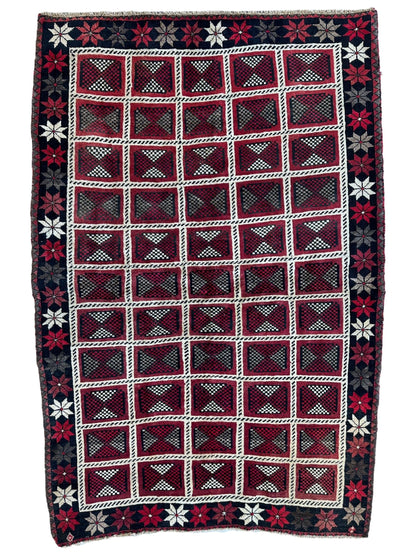 Hand-knotted Persian Tribal Khorramabad Wool Rug 4’3” x 6’10” - Nuvé