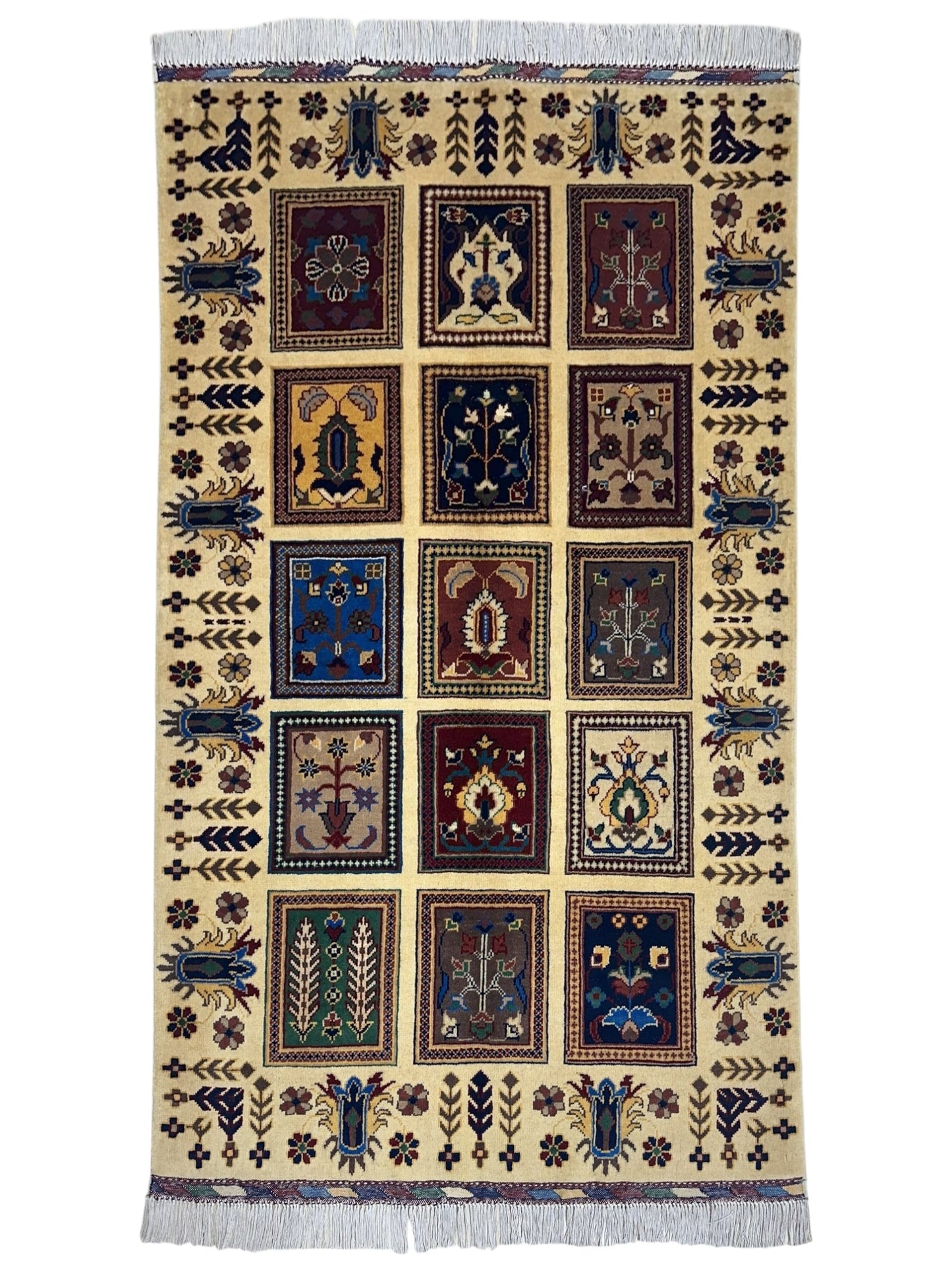 Hand-Knotted Afghani Bakhteiari Wool Rug – 3’5″  x  5’1″ - Nuvé