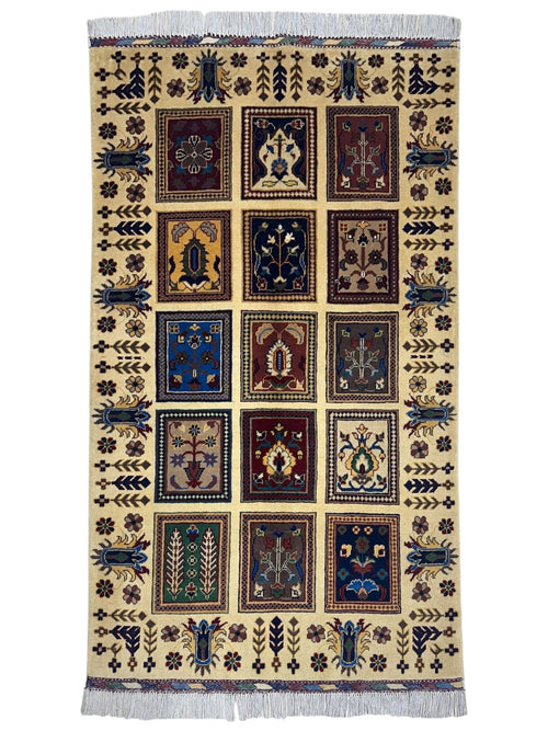 Hand-Knotted Afghani Bakhteiari Wool Rug – 3’5″  x  5’1″ - Nuvé