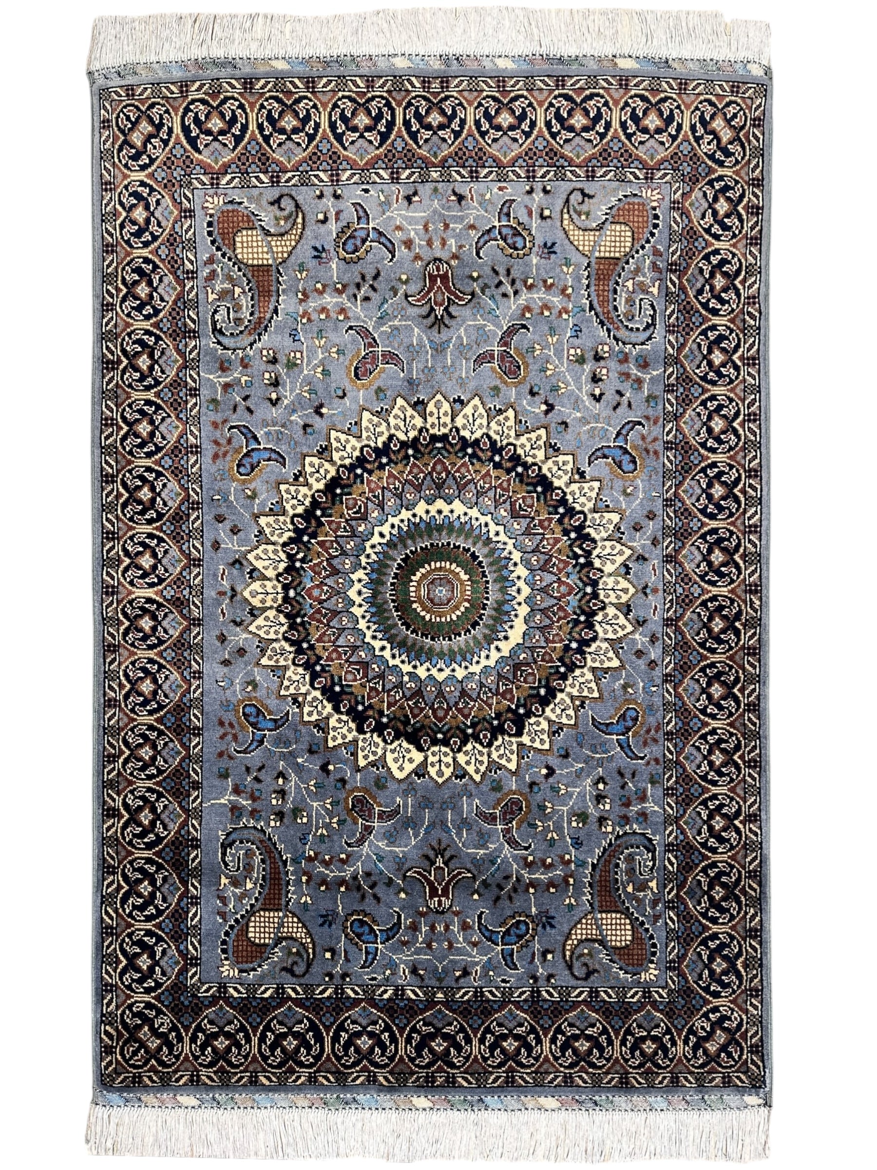 Hand-Knotted Parak Rug – Gray, 40” x 60” | Afghan Wool Rug - Nuvé