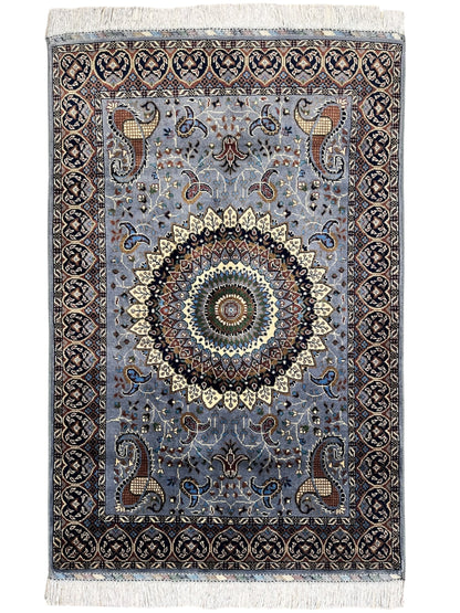 Hand-Knotted Parak Rug – Gray, 40” x 60” | Afghan Wool Rug - Nuvé
