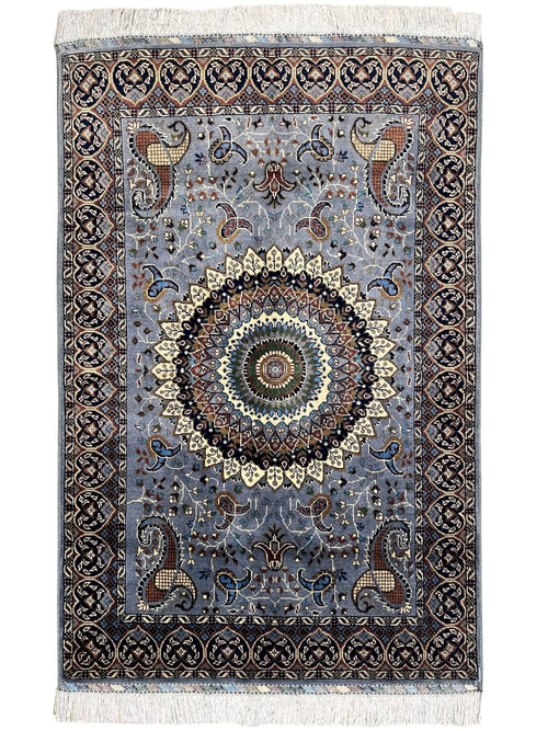Hand-Knotted Parak Rug – Gray, 40” x 60” | Afghan Wool Rug - Nuvé