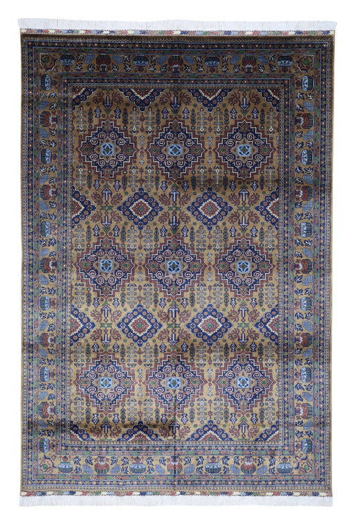 Hand-Knotted Zerkhaki Afghan Wool Area Rug – 6'7" x 9'7" | Rich Brown Tones, Durable Craftsmanship - Nuvé