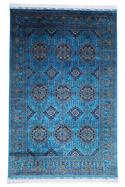 Hand-Knotted Afghani Zerkhaki Wool Rug – 6’6″  x  10’0″ - Nuvé